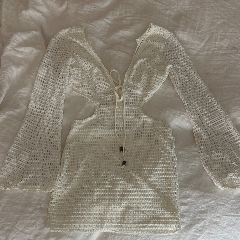 Fashion Nova Cream Mini Dress